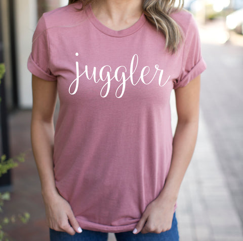 Mauve 'Juggler' T-shirt