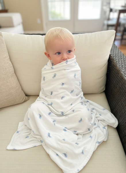 Blue bird Blanket Set