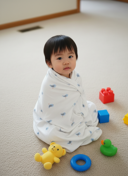 Blue bird Blanket Set