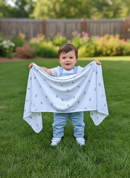 Blue bird Blanket Set