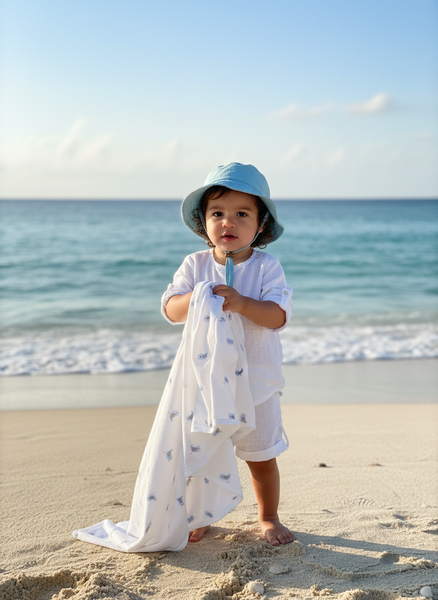 Blue bird Blanket Set