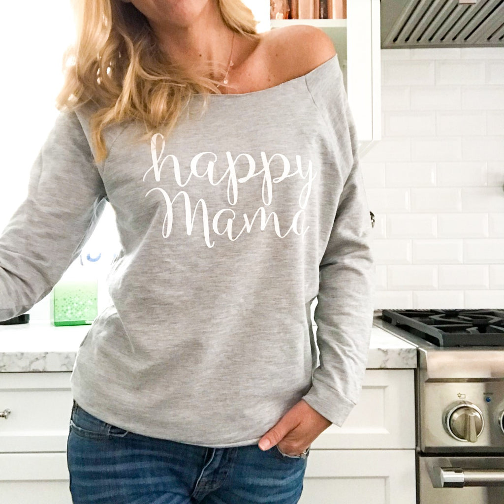 Heather Gray 3/4 Sleeve 'Happy Mama' Raglan – Shop Happy Mama