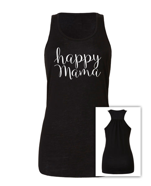 Flowy Black Racerback Tank - Us+Four