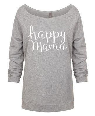 Heather Gray 3/4 Sleeve 'Happy Mama' Raglan - Us+Four