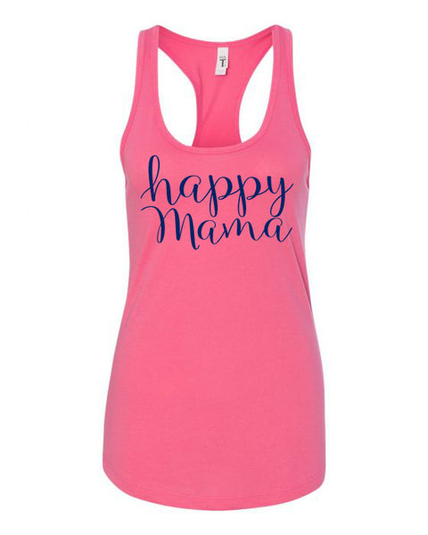 Pink Happy Mama Tank Top