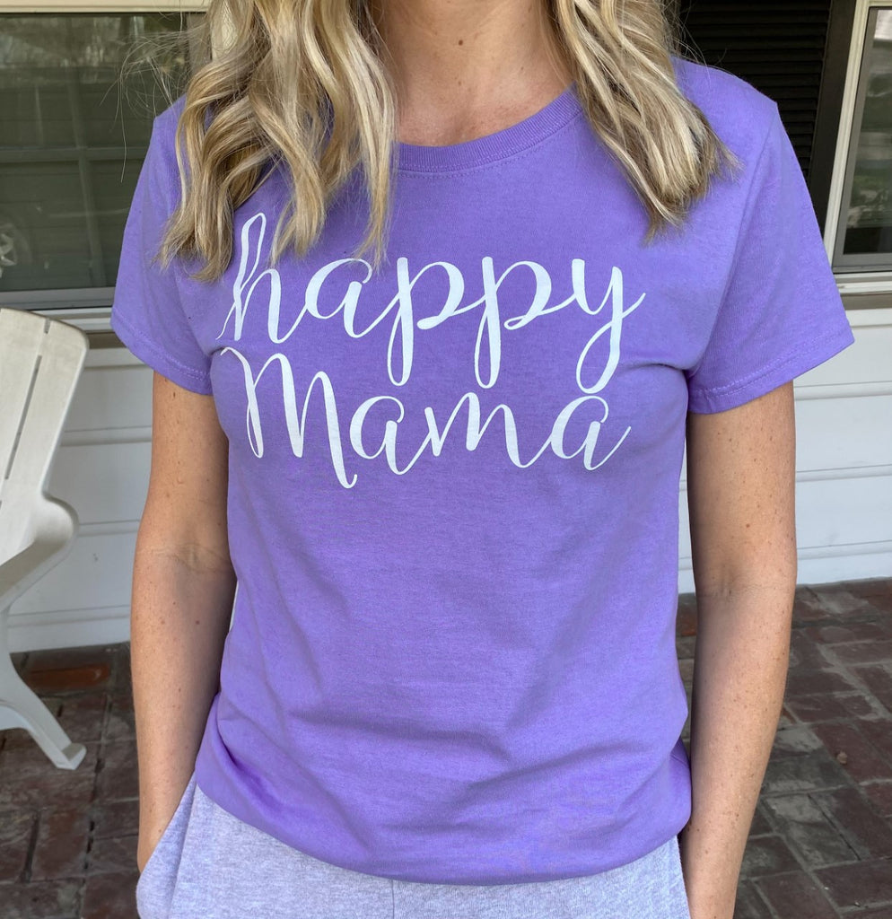 Purple Happy Mama Tee