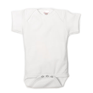 White Short Sleeve UnderBib bodysuit - Us+Four