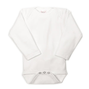 White Long Sleeve UnderBib bodysuit - Us+Four