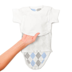 Blue Striped UnderBib Bodysuit - Us+Four