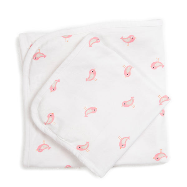Pink bird Blanket Set - Us+Four